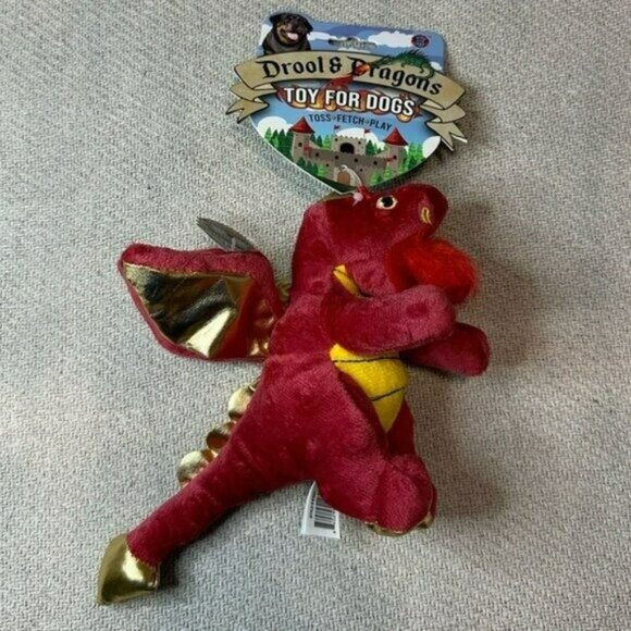 Drools Dungeons & Dragons Plush Dog Toy NWT Red Puppy Gift Gamer Dragon - Picture 7 of 7